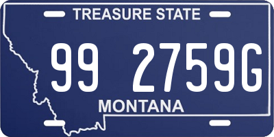 MT license plate 992759G