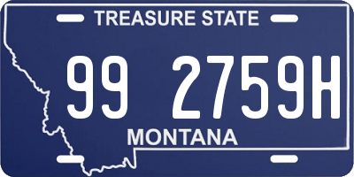 MT license plate 992759H