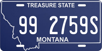 MT license plate 992759S