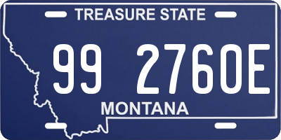 MT license plate 992760E