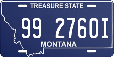 MT license plate 992760I