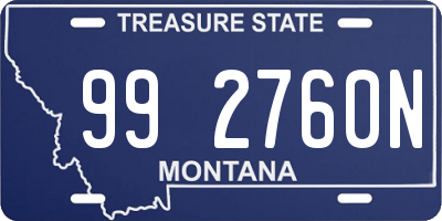 MT license plate 992760N