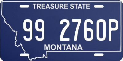 MT license plate 992760P