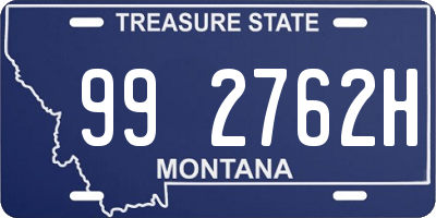 MT license plate 992762H