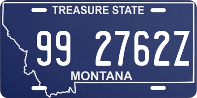 MT license plate 992762Z