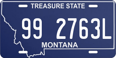 MT license plate 992763L