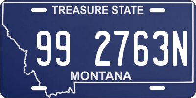 MT license plate 992763N