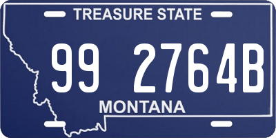 MT license plate 992764B