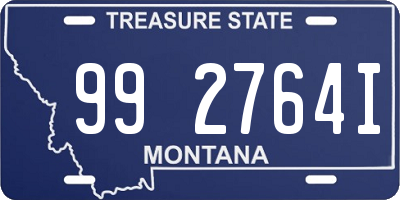 MT license plate 992764I