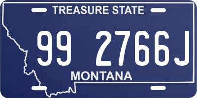 MT license plate 992766J