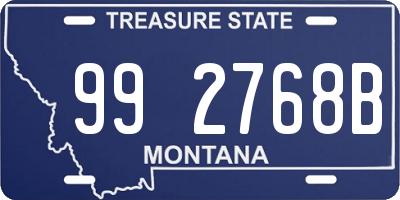 MT license plate 992768B