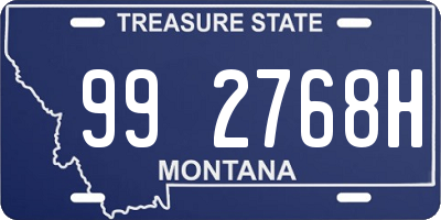 MT license plate 992768H