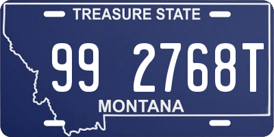 MT license plate 992768T