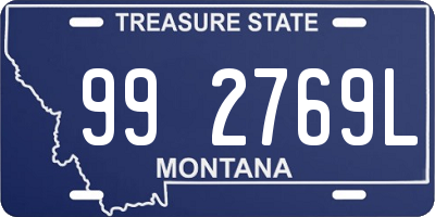 MT license plate 992769L