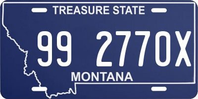 MT license plate 992770X