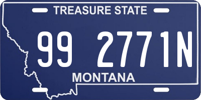 MT license plate 992771N