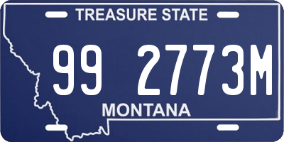 MT license plate 992773M