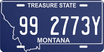 MT license plate 992773Y