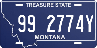 MT license plate 992774Y