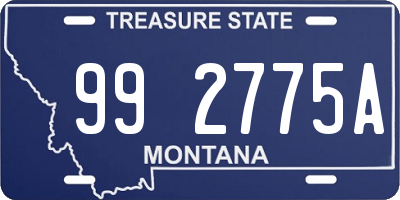 MT license plate 992775A