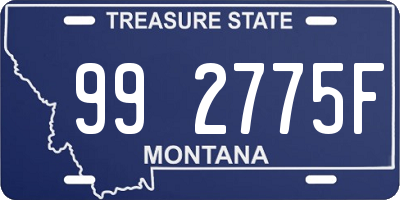 MT license plate 992775F