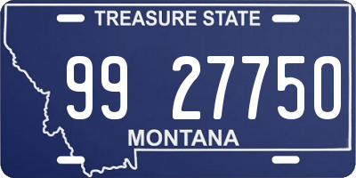 MT license plate 992775O