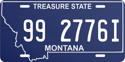 MT license plate 992776I