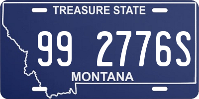 MT license plate 992776S