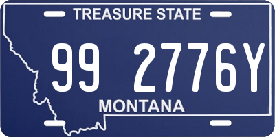 MT license plate 992776Y