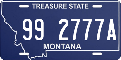 MT license plate 992777A