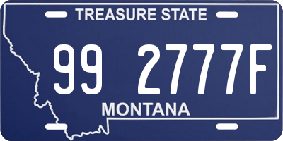 MT license plate 992777F