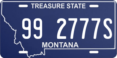 MT license plate 992777S