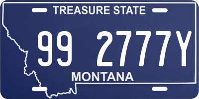 MT license plate 992777Y