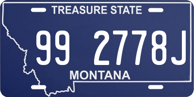 MT license plate 992778J