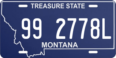 MT license plate 992778L