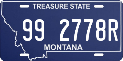 MT license plate 992778R