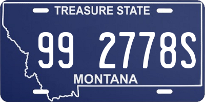 MT license plate 992778S