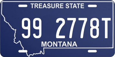 MT license plate 992778T