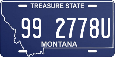 MT license plate 992778U