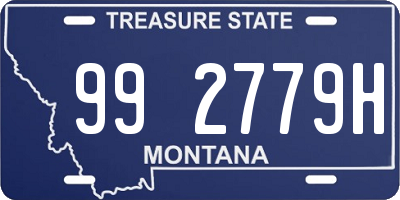 MT license plate 992779H