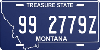 MT license plate 992779Z