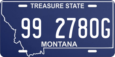 MT license plate 992780G