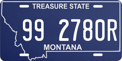 MT license plate 992780R