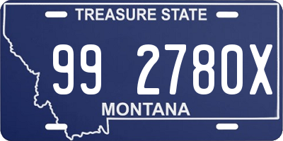 MT license plate 992780X