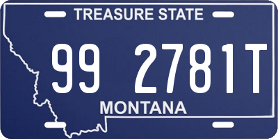 MT license plate 992781T