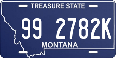 MT license plate 992782K