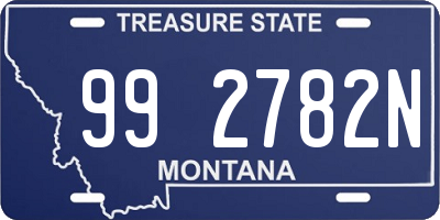 MT license plate 992782N