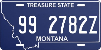 MT license plate 992782Z