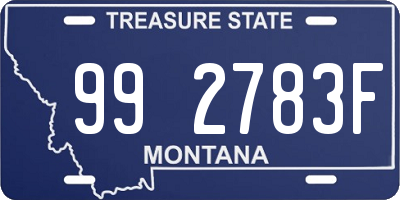 MT license plate 992783F