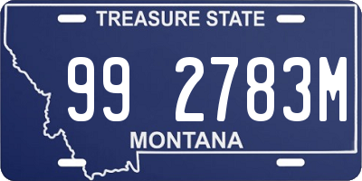 MT license plate 992783M